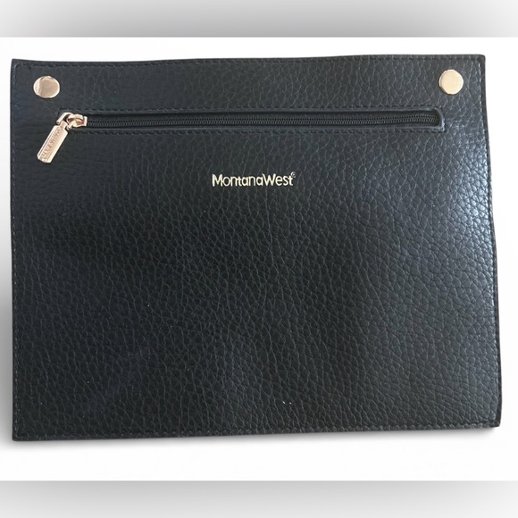 Montana West Black Textured Tote Bag - Picture 4 of 6